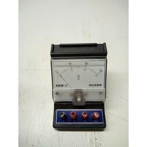 Globe EDM-02 D.C. VOLMETER TRIPLE SCALE, 0-3V/0-15V/0-300V SCHOOL SURPLUS